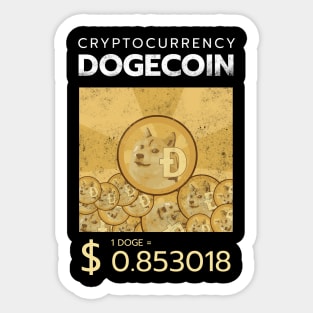 dogecoin currency meme Sticker